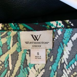Worthington Tops - Worthington Stretch Small Womens green black shirt Worthington Tops - Worthington Stretch Small Womens green black shirt